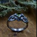 Nature-Inspired Gothic Ring with Bright Olivine
