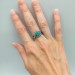 Stunning Aquamarine Ring with Intricate Gothic Silver Design