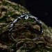 Delicate Braided Twig Engagement Ring – Nature Floral Oxidized Emerald Wedding Jewelry