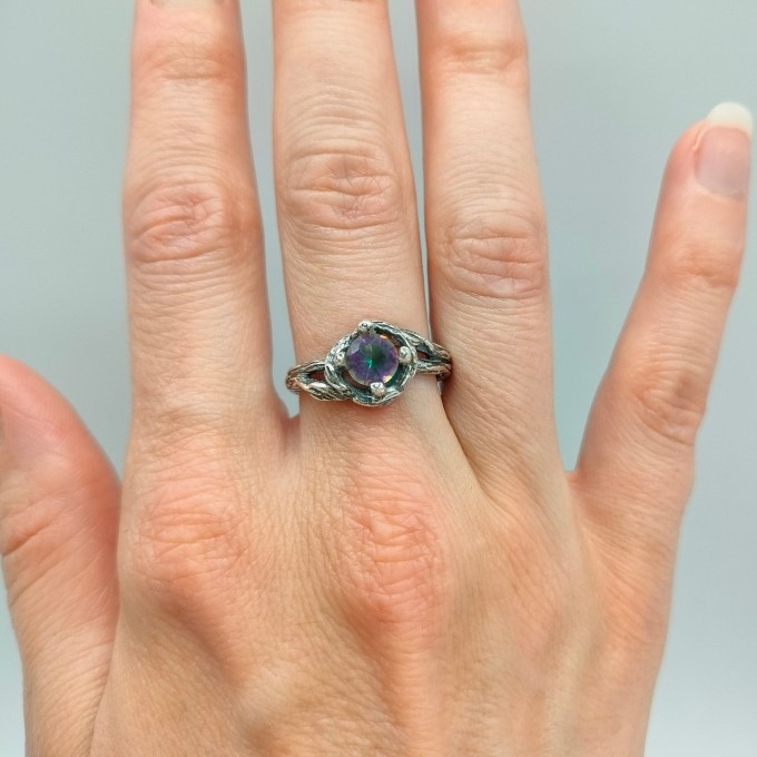 Silver Ring with Alexandrite - Symbol of Eternal Beauty| Unique Jewelry for Women