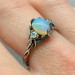 Gothic Opal Ring with Mystical Nature Motifs