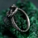 Unique Handcrafted Silver Serpent Gorgon Ring – Mystical Gothic Design, Powerful Symbolic Jewelry Gift