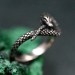 Unique Handcrafted Silver Serpent Gorgon Ring – Mystical Gothic Design, Powerful Symbolic Jewelry Gift