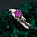 Nature-Inspired Bridal Band with Intricate Botanical Design