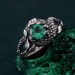 Enchanting Ring Dragon Scale - Serpentine Elegance in Silver Armor