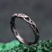 Handcrafted Silver Peridot Ring – Nature-Inspired Design with Leaf Detailing