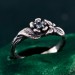 Nature-Inspired Twig & Leaf Ring with Silver Twisted Branch Band