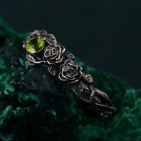 Blossom Silver Ring, Nature's Elegance Silver Ring, Floral Twig Accent Ring, Dainty Branch Delight Ring, Flower on Silver Twig Ring
