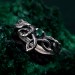 Delicate Leaf Braid with Wood Bark Branch Weave – One-of-a-Kind Silver Fairy Engagement Ring