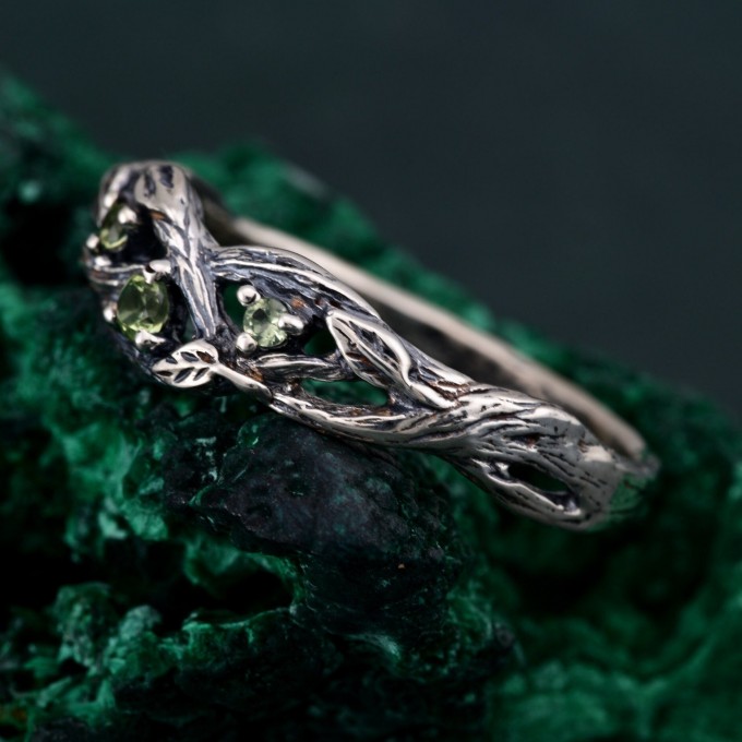 Eternal Tree Branch Silver Band - Woodland Whispers Design