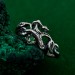 Unisex Gothic Wedding Ring – Witchy Statement Ring, Silver Geometric Design, Unique Gothic Jewelry for All Genders