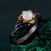 Enchanted Forest Ruby Ring - Unique Woodland Whispers and Blossom Twig Ring