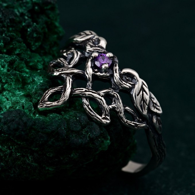 Nature-Inspired Woodland Witch Engagement Ring
