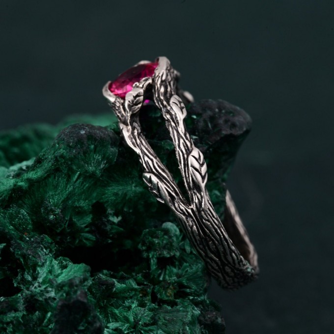 Nature's Touch Silver Branch Ring