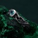 Silver Moon Topaz Ring: Mystical Celestial Blue Gemstone Band