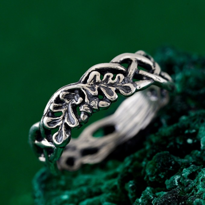 Silver Branch Ring: Nature-Inspired Harmony Band for Her & Him