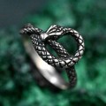 Unique Handcrafted Silver Serpent Gorgon Ring – Mystical Gothic Design, Powerful Symbolic Jewelry Gift