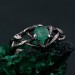 Silver Celtic Elegance: Classic Celtic Emerald Silver Ring