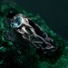 Waves of Serenity: Gothic Blue Topaz Ring