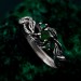 Enchanted Woodland Sterling Silver Ring Set with Nature-Inspired Leaf Design