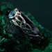 Waves of Serenity: Gothic Blue Topaz Ring