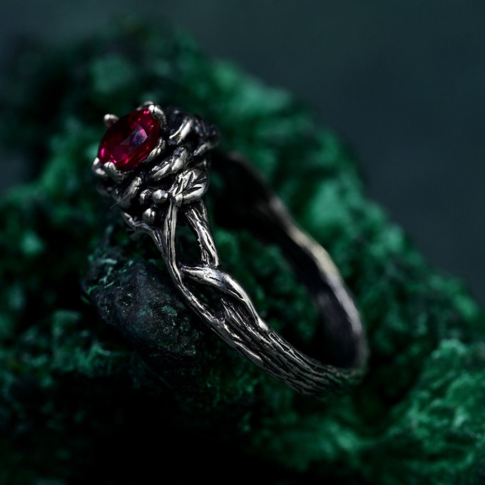 Nature-Inspired Handcrafted Lotus Silver Ring