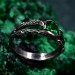 Shadowed Elegance Ring: Gothic Noir Silver Band