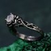 Gothic Sterling Silver Ring with Moonstone: A Celestial Dream