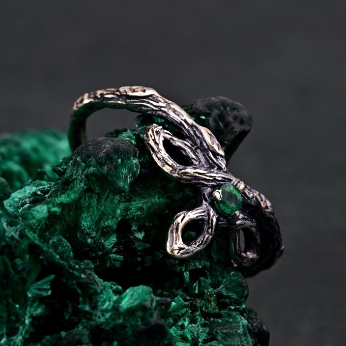 Fairy Theme Tiny Branch Ring: Enchanted Dryad Design