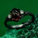 Romantic Silver Band: Ethereal Fairycore Flower Design