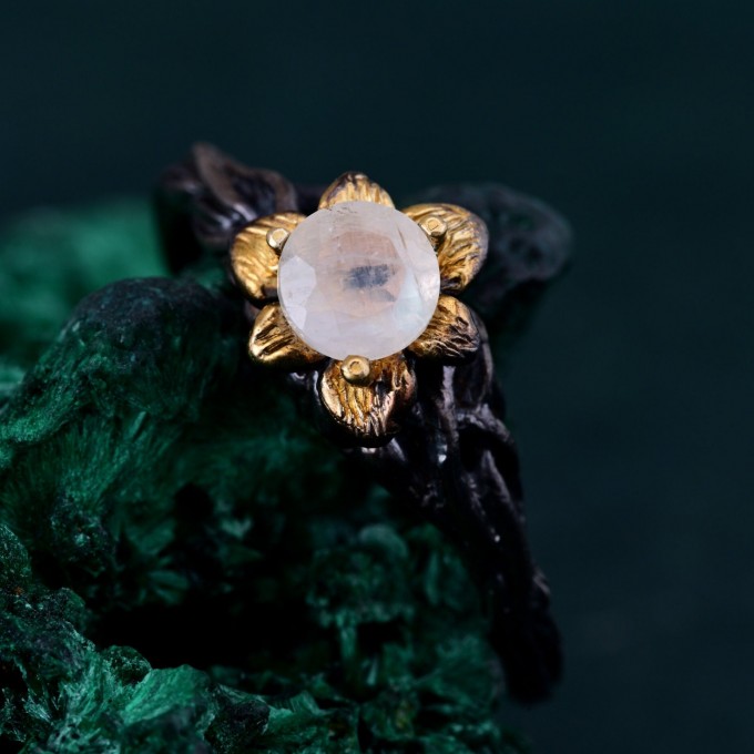 Enchanted Forest Ring - Blossom Twig and Woodland Whispers Design