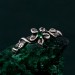 Silver Branch Ring with Emerald: Graceful Nature-Inspired Design