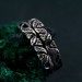 Enchanted Peridot Ring Set - Whimsical Vine & Willow Leaf Motifs