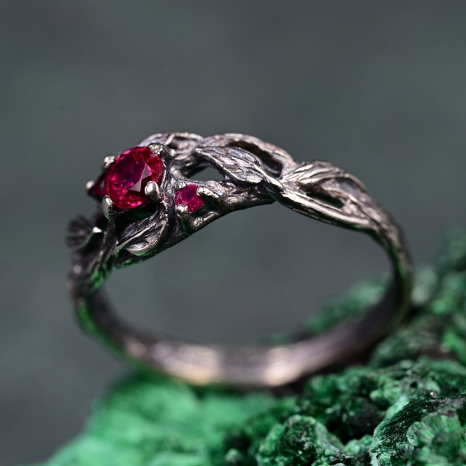 Nature's Finest Silver Leaf Elegance Ring