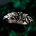 Enchanted Forest Peridot Twig Ring with Unique Butterfly Design
