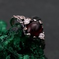 Romantic Silver Band: Ethereal Fairycore Flower Design
