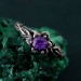 Amethyst Blossom Twig Ring - Enchanted Forest Whimsical Vine Design