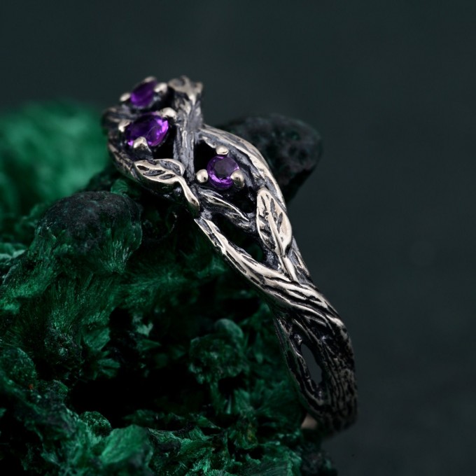 Nature's Embrace Engagement Band with Eternal Tree Branch Design
