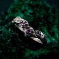 Whispering Vines: Gothic Amethyst Ring