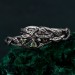 Elegant Silver Peridot Ring Set – Unique Tree-Inspired Wedding Bands for Couples