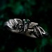 Unique Emerald Twig Engagement Ring – Sterling Silver Nature-Inspired Ring, Whimsical Butterfly Design, Artisan Crafted Jewelry