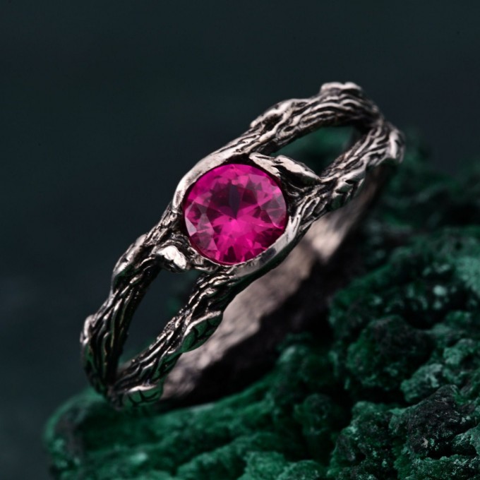 Nature's Touch Silver Branch Ring