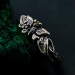 Enchanted Forest Peridot Twig Ring with Unique Butterfly Design