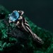 Whimsical Vine Ring – Topaz Blossom Twig Design, Enchanted Forest Topaz Ring, Unique Woodland Whispers Ring