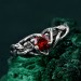 Celtic Garnet Silver Ring - Timeless Celtic Elegance