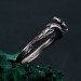 Elegant Silver Butterfly Emerald Ring – Winged Emerald and Silver Grace
