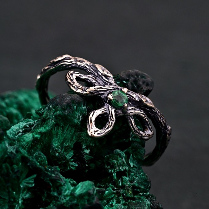 Fairy Theme Tiny Branch Ring: Enchanted Dryad Design