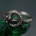 Serpent Heart Sterling Silver Ring with Intricate Detailing