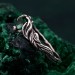 Gothic Elegance Engagement Ring - Mystical Darkness Silver Ring