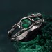 Nightfall Sterling Ring with Shadowed Elegance